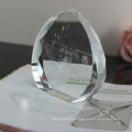 Paperweight de cristal da forma da estrela com logotipo personalizado para lembranças